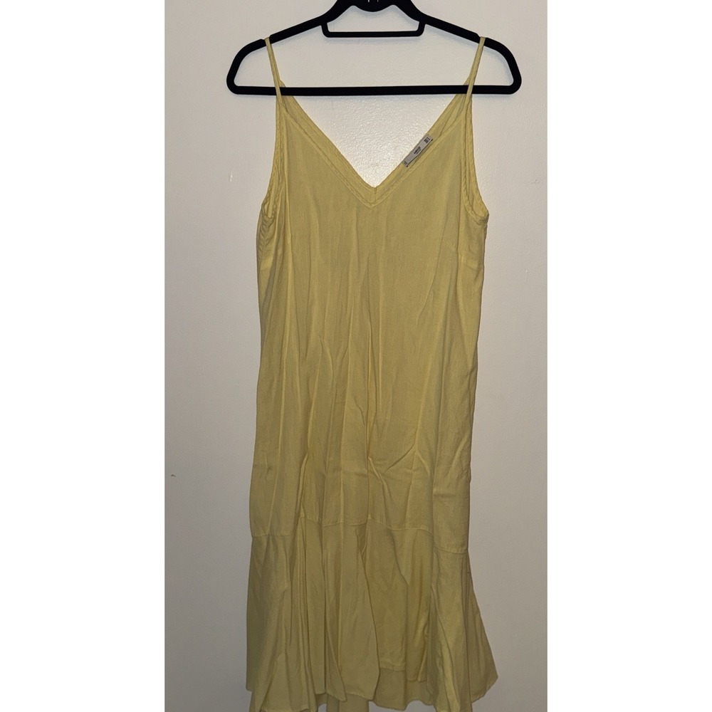 MANGO Women Sleeveless sundress yellow size medium (6) - Picture 2 of 8